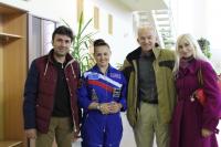 Photo with Cosmonauts and tourist from Iran